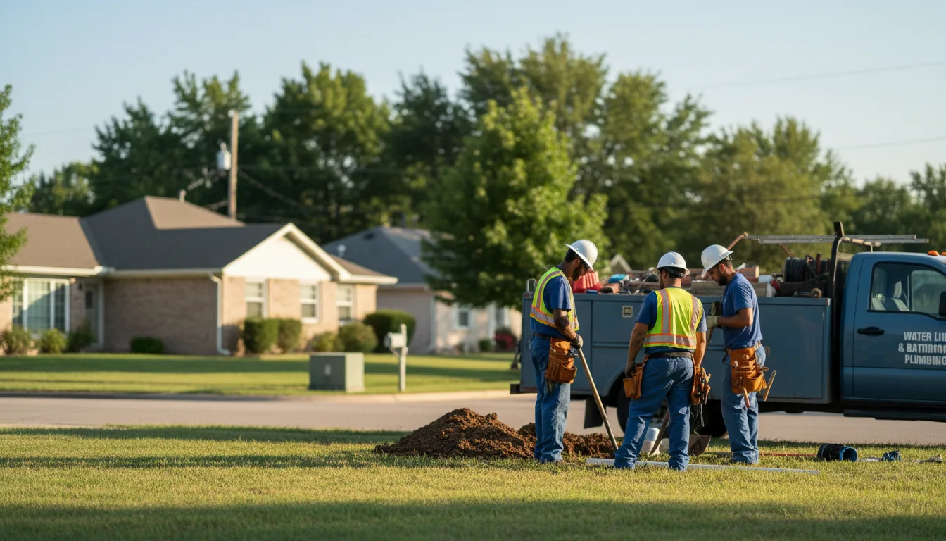Residential water line and bathroom plumbing service in Martell, NE